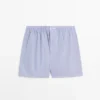 100 % bomullsboxershorts med striper 100 % bomullsboxershorts med striper