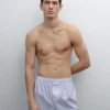 100 % bomullsboxershorts med striper 100 % bomullsboxershorts med striper