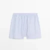100 % bomullsboxershorts med striper 100 % bomullsboxershorts med striper
