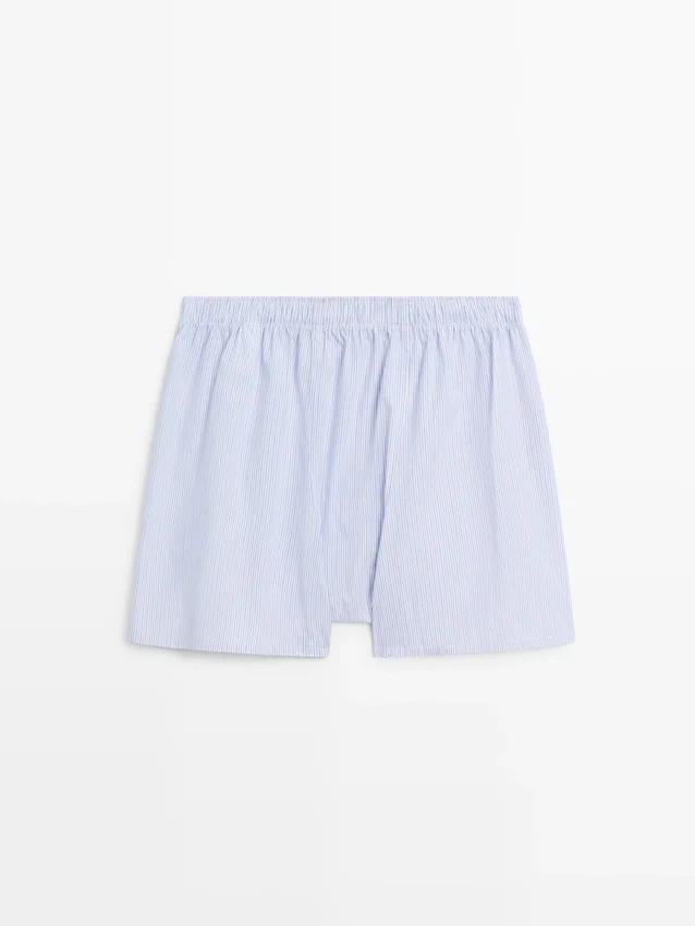 100 % bomullsboxershorts med striper 100 % bomullsboxershorts med striper