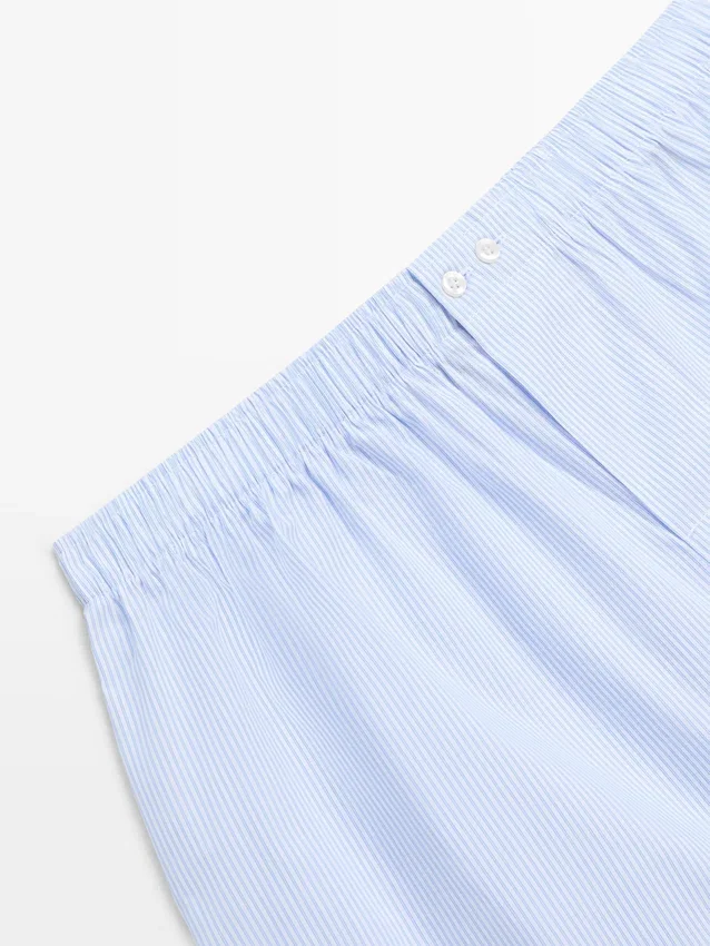 100 % bomullsboxershorts med striper 100 % bomullsboxershorts med striper