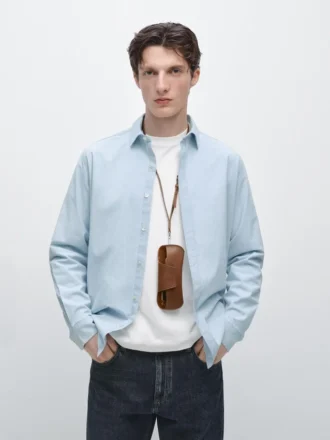 100 % bomullsdenimskjorte