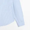 100 % bomullsskjorte i stripet poplin