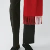100 % kashmirskjerf med frynser