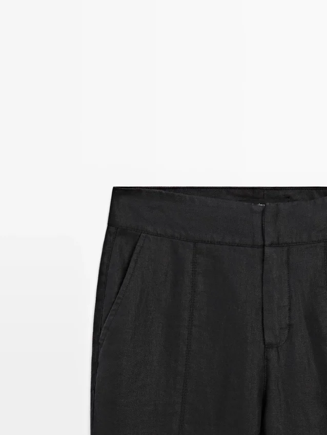 100 % linbukser med kick flare-passform 100 % linbukser med kick flare-passform