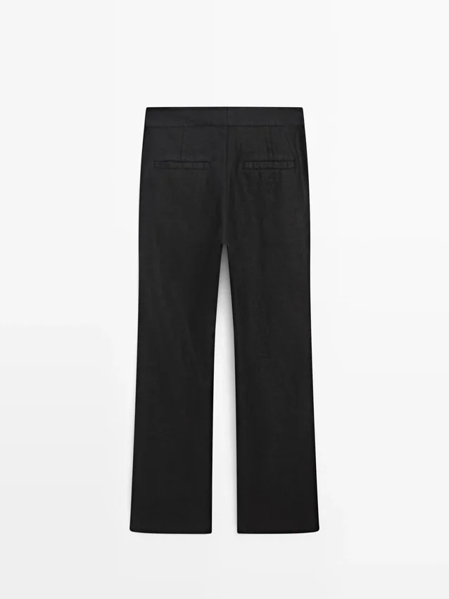 100 % linbukser med kick flare-passform 100 % linbukser med kick flare-passform