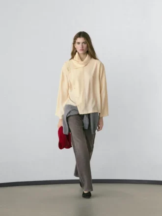Asymmetrisk skjorte med knapper