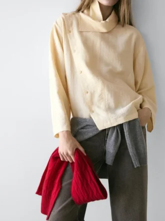 Asymmetrisk skjorte med knapper