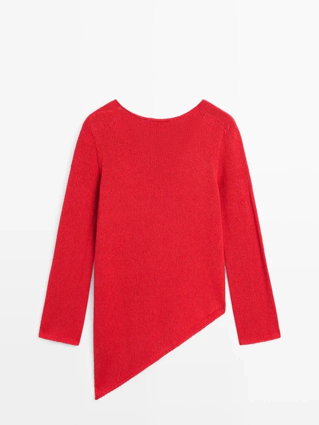 Asymmetrisk strikket genser Asymmetrisk strikket genser