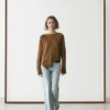 Asymmetrisk strikket kappe-genser Asymmetrisk strikket kappe-genser