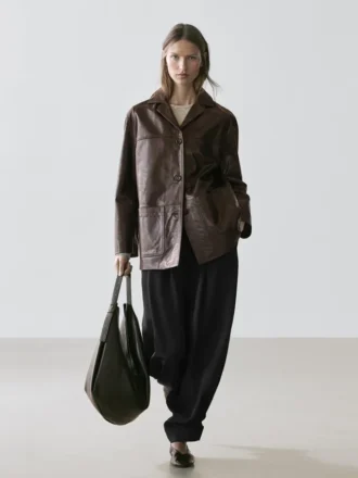 Blazere i nappaskinn med knapper