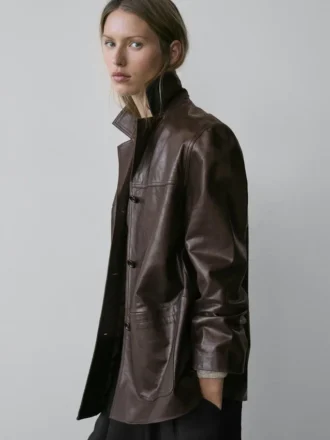 Blazere i nappaskinn med knapper
