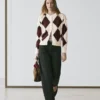 Bomulls-argyle-Cardigan