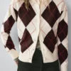 Bomulls-argyle-Cardigan