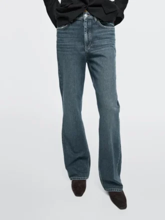 Boot-cut-jeans med høy midje