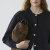 Cardigan i bomull med gullknapper Cardigan i bomull med gullknapper