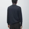 Cardigan i ullblanding med reverskrage Cardigan i ullblanding med reverskrage