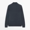 Cardigan i ullblanding med reverskrage Cardigan i ullblanding med reverskrage