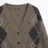 Cardigans i ull med argylemønster