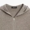 Cardigans i ullblanding med hette