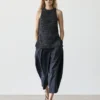 Flekket strikket halterneck-top
