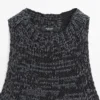 Flekket strikket halterneck-top