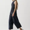 Flekket strikket halterneck-top