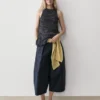 Flekket strikket halterneck-top