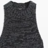 Flekket strikket halterneck-top