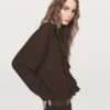 Flytende bluse med volanger