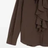Flytende bluse med volanger