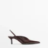 Høyhælte slingback-sko
