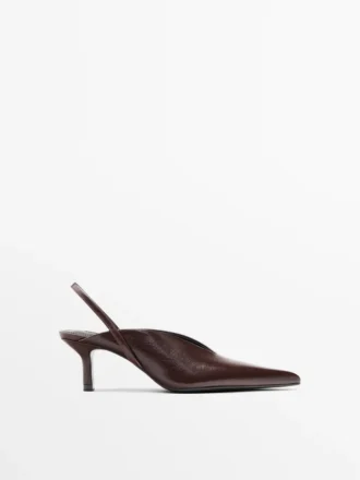 Høyhælte slingback-sko