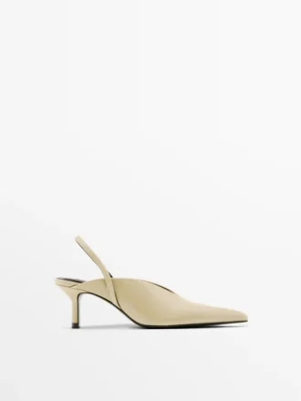Høyhælte slingback-sko