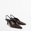 Høyhælte slingback-sko