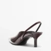 Høyhælte slingback-sko