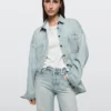 Jeans med høy midje og barrel-passform