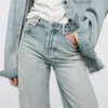 Jeans med høy midje og barrel-passform