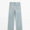 Jeans med høy midje og barrel-passform