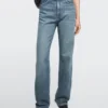 Jeans med høy midje og vide ben