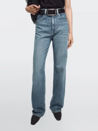 Jeans med høy midje og vide ben