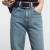Jeans med høy midje og vide ben
