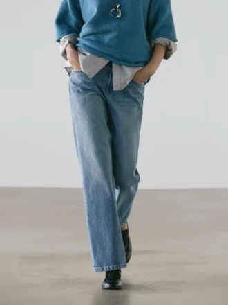 Jeans med lav midje og rette ben