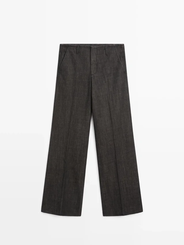 Jeans med middels høy midje og vide ben Jeans med middels høy midje og vide ben