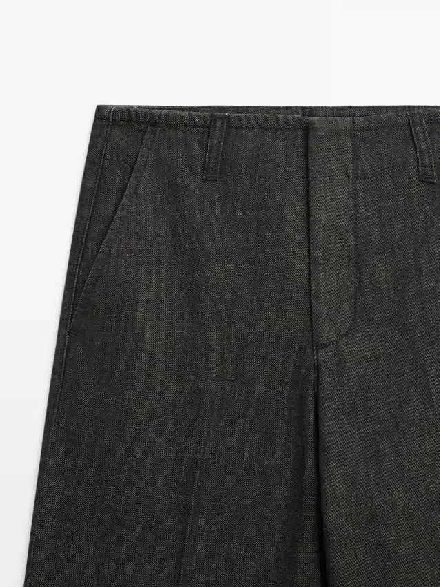 Jeans med middels høy midje og vide ben Jeans med middels høy midje og vide ben