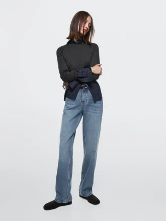 Jeans med midt høyde og rette ben