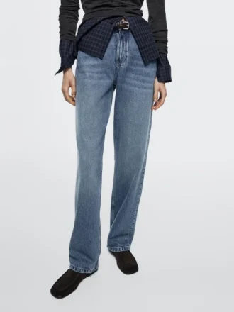 Jeans med midt høyde og rette ben