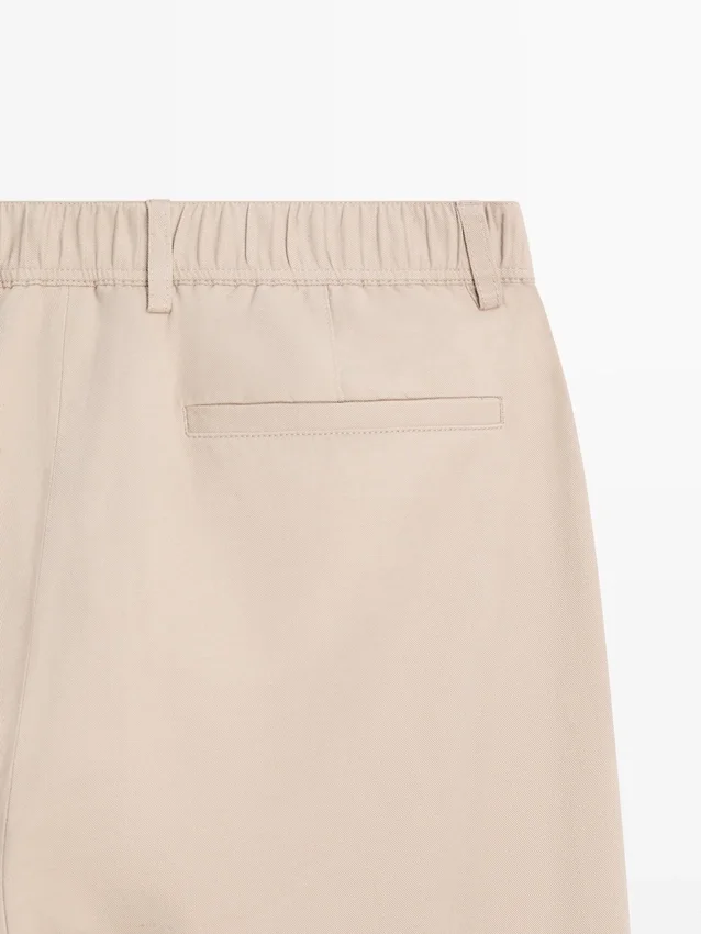 Joggebukse i bomullslin Joggebukse i bomullslin