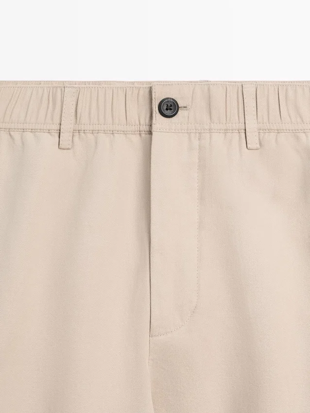 Joggebukse i bomullslin Joggebukse i bomullslin