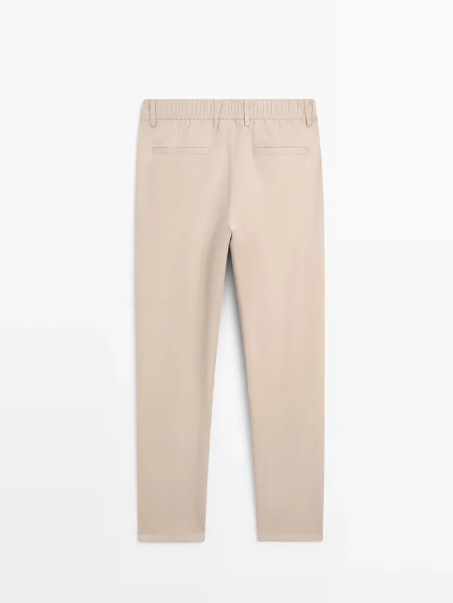 Joggebukse i bomullslin Joggebukse i bomullslin